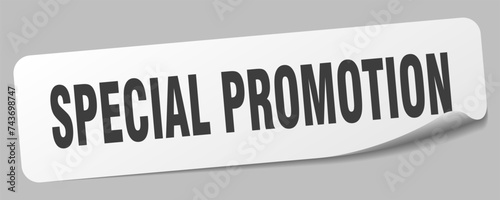 special promotion sticker. special promotion label