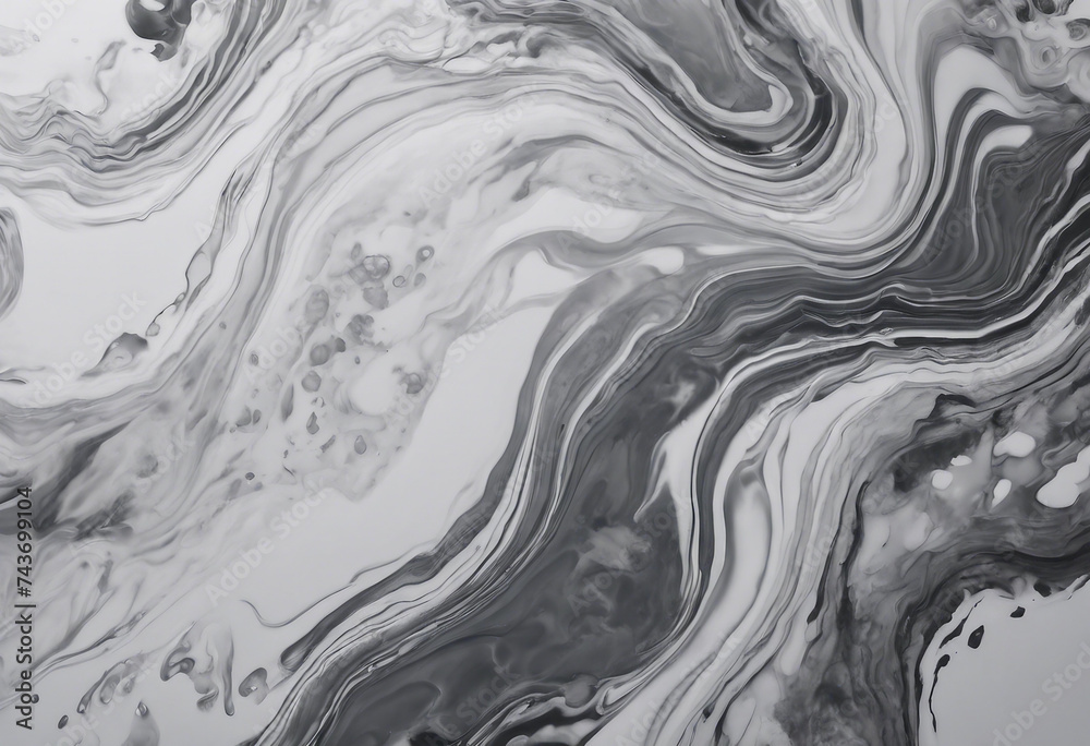 Acrylic Fluid Art Monochrome gray waves and stains Marble background or texture Acrylic Fluid Art Monochrome gray waves and stains Marble background or texture