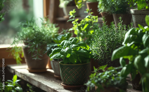 Herbal Oasis: Fragrant Potted Herbs in Your Eco-Friendly Home's Green Corner