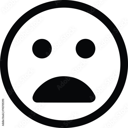 Emoji icon. Emoticon. Emotion. Face Gestures. Social Media. Crying, Sad, Angry, shocked facial expression.