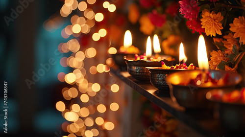 diwali decoration - hindu festival of light
 photo
