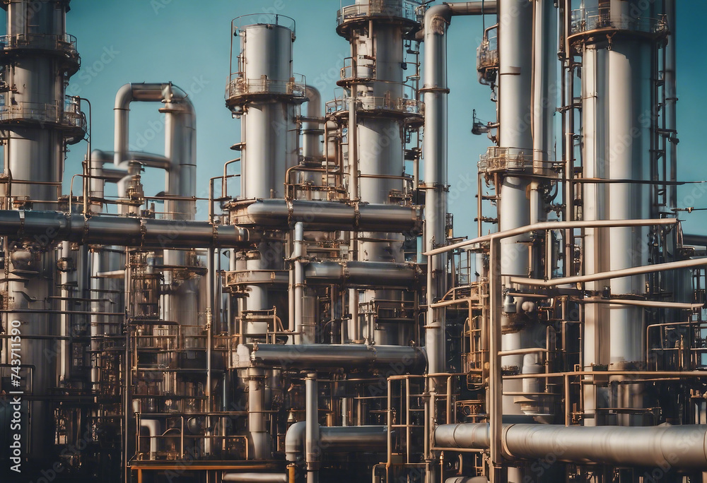 Pipeline and pipe rack of petroleum chemical hydrogen or ammonia industrial plant Industrial zone Cl Pipeline and pipe rack of petroleum chemical hydrogen or ammonia industrial plant Industrial zone Cl