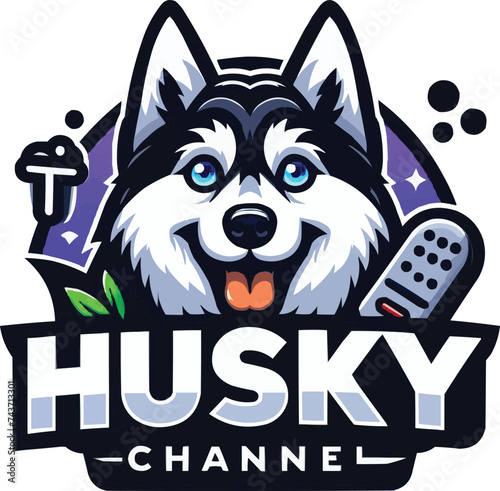 Siberian Husky Channel logo for better business