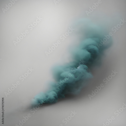 Nube di fumo color verde petrolio grigio tipo fumogeno colorao festività ambiente industria photo