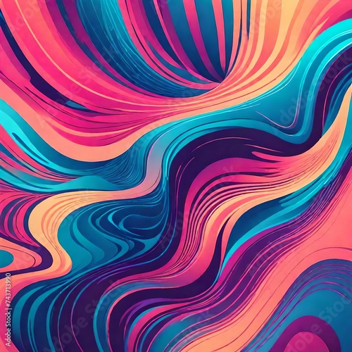 Mesmerizing interplay of simple fluid gradients and bold, curving lines