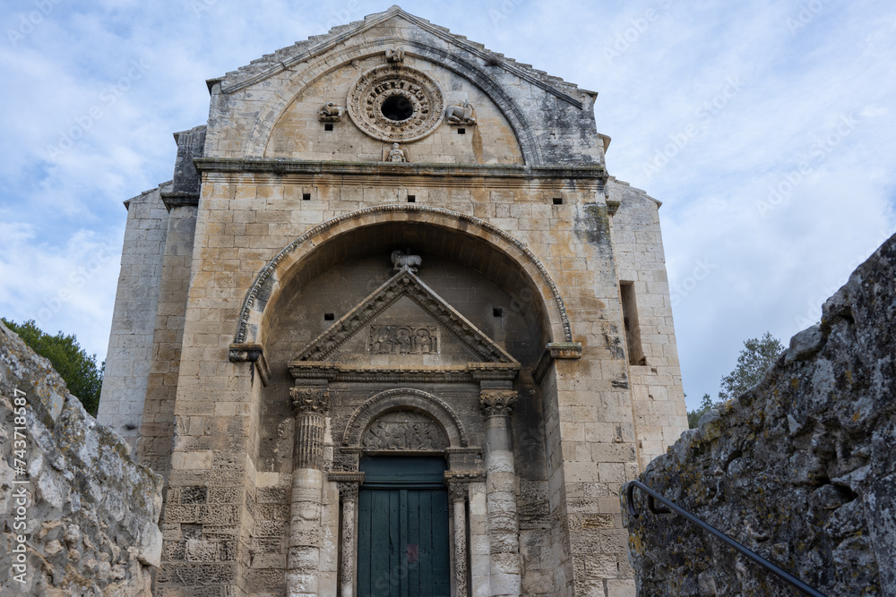 Chapelle Saint Gabriel, 12th century Romanesque chapel southeast of Tarascon, France.