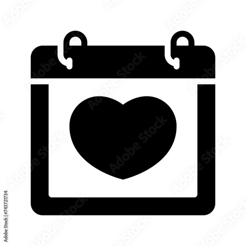 Wedding Calendar icon set style collection in line, solid, flat, flat line style on white background