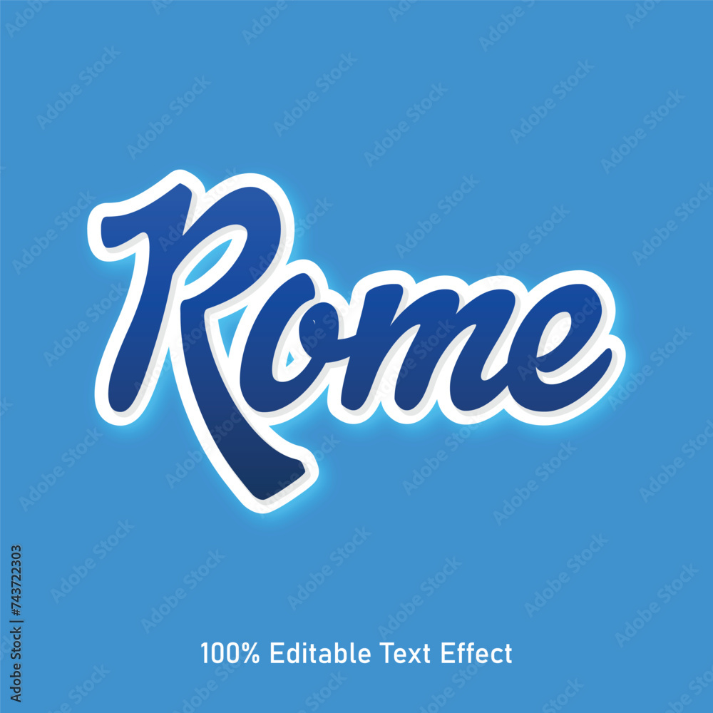 Rome text effect vector. Editable college t-shirt design printable text ...