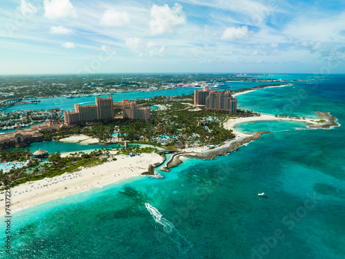 Aerial view: Paradise island Bahamas Nassau