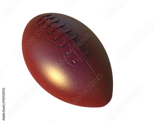 Football ball isolated on background. 3d rendering - illustration photo