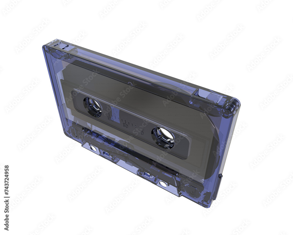 Cassette isolated on background. 3d rendering - illustration