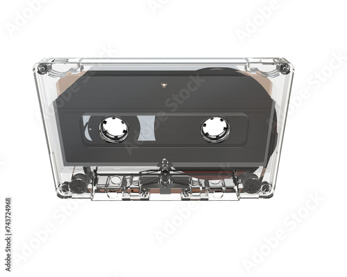 Cassette isolated on background. 3d rendering - illustration