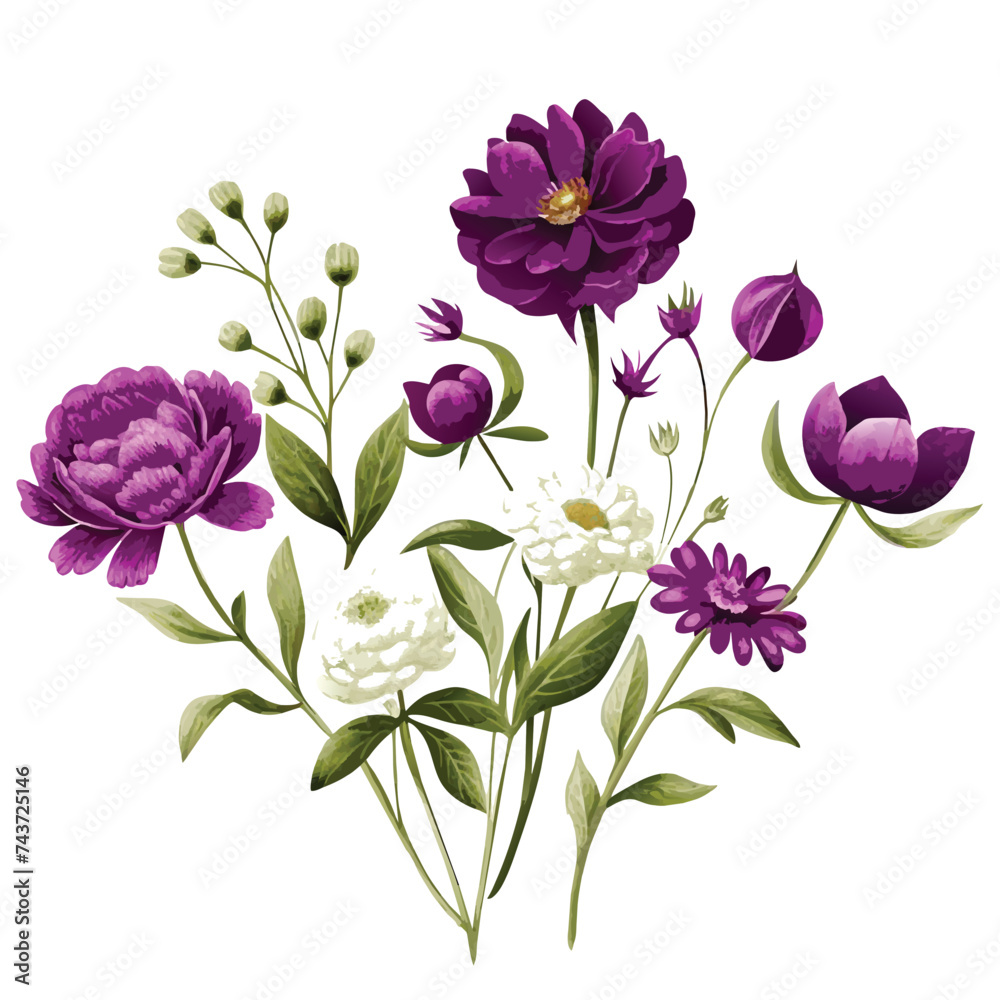 vector vintage botany flower