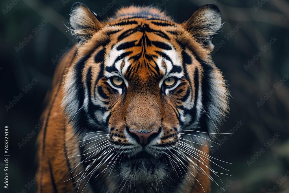 Fototapeta premium Portrait of bengal tiger, closeup