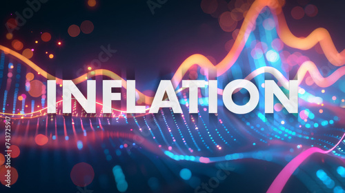 Inflation, Wirtschaftsflaute und Geldentwertung. Konzept Grafik 