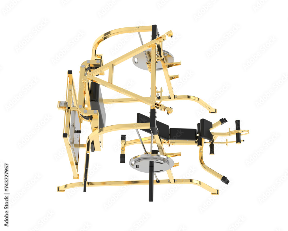 Gym equipment isolated on background. 3d rendering - illustration Gym equipment isolated on background. 3d rendering - illustration