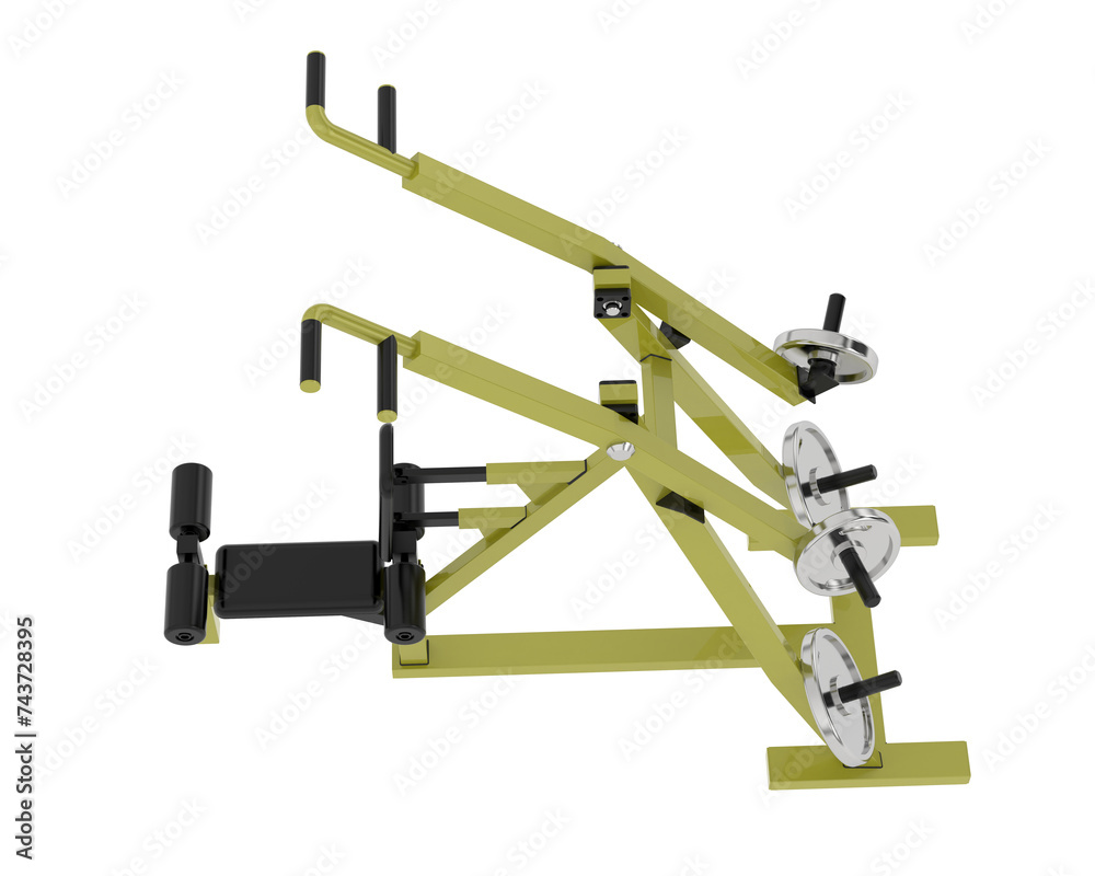Gym equipment isolated on background. 3d rendering - illustration Gym equipment isolated on background. 3d rendering - illustration