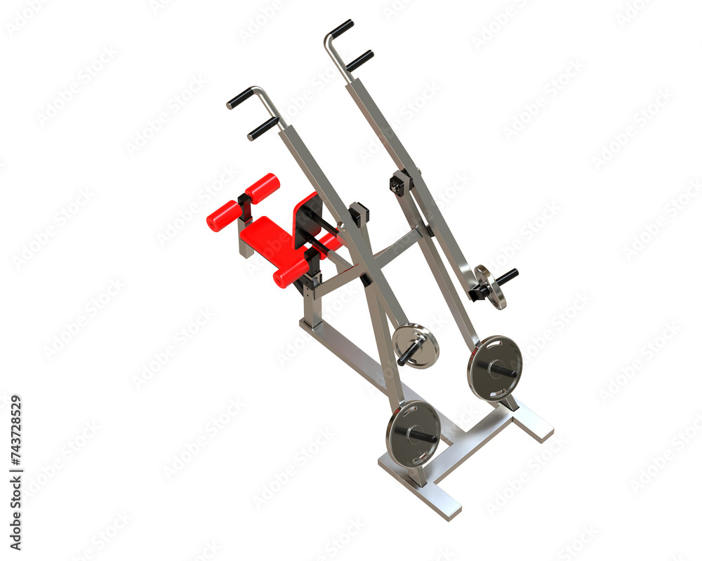 Gym equipment isolated on background. 3d rendering - illustration Gym equipment isolated on background. 3d rendering - illustration