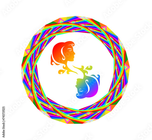 The illustration - zodiac sign in the modern style.