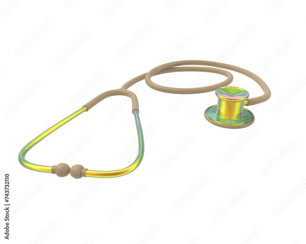 Stethoscope isolated on background. 3d rendering - illustration Stethoscope isolated on background. 3d rendering - illustration