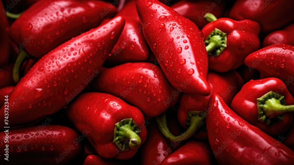The background is made of sweet red pepper. Pepper harvest, delicious, sweet varieties. The background is made of sweet red pepper. Pepper harvest, delicious, sweet varieties.