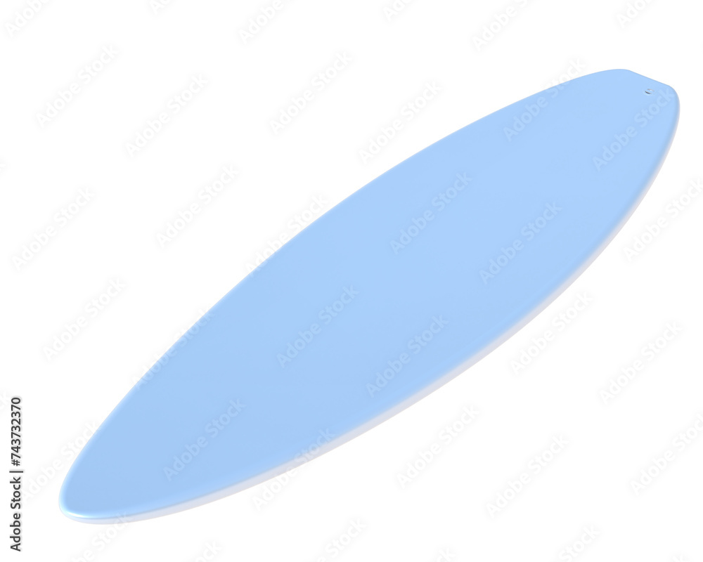 Surf board isolated on background. 3d rendering - illustration Surf board isolated on background. 3d rendering - illustration