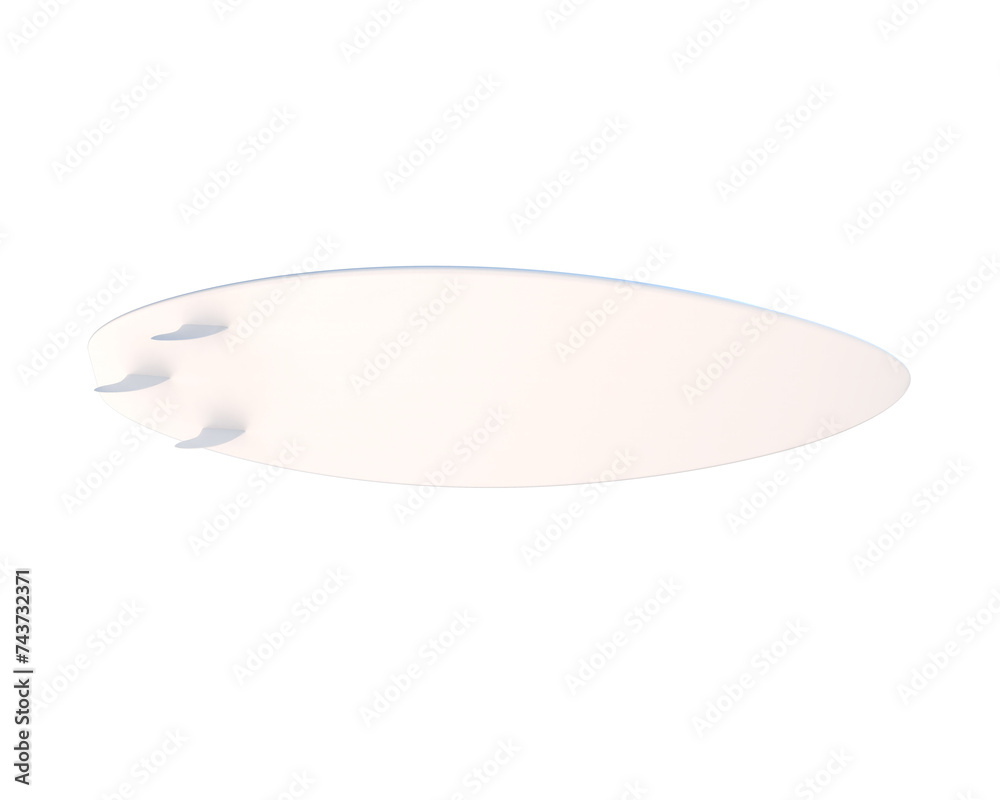 Surf board isolated on background. 3d rendering - illustration Surf board isolated on background. 3d rendering - illustration