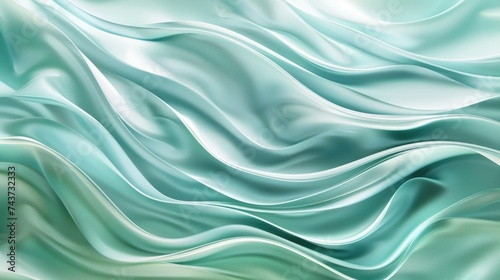 Silky smooth mint green fabric texture background.