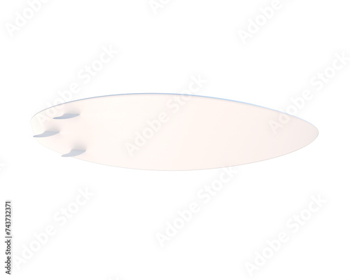 Surf board isolated on background. 3d rendering - illustration