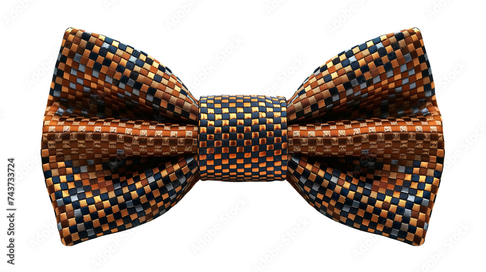 Plaid bow tie isolated on white background Plaid bow tie isolated on white background