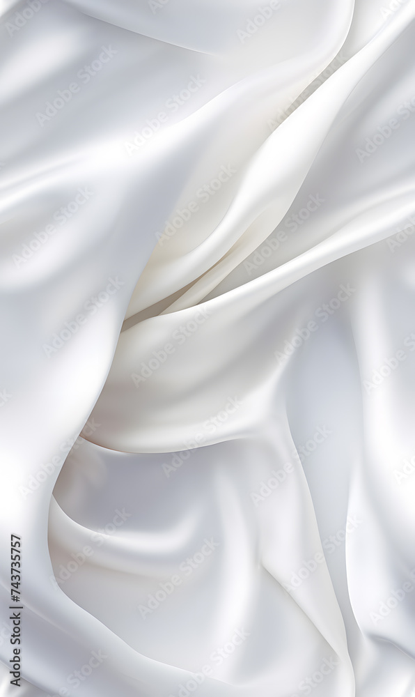 Crystal Breeze: White Cloth Abstract Background with Soft Waves Crystal Breeze: White Cloth Abstract Background with Soft Waves