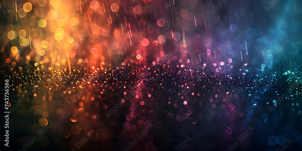 Abstract Colorful Bokeh Glowing Sparkles Background,Colorful Dreamy Bokeh Sparkles Composition