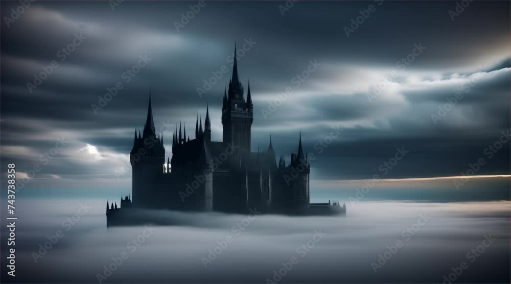 A majestic gothic cathedral towers over the historic city of Prague, its spires reaching towards the sunset-lit sky, blending architecture, religion, and history in a captivating landscape A majestic gothic cathedral towers over the historic city of Prague, its spires reaching towards the sunset-lit sky, blending architecture, religion, and history in a captivating landscape