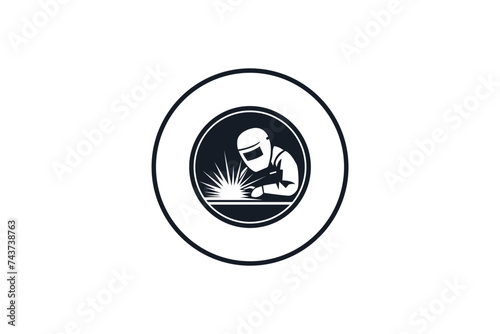 Creative logo design depicting the welding industry. 