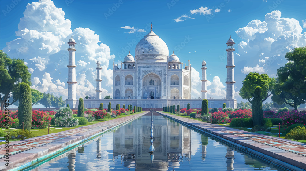 Obraz premium Taj Mahal illustration vectorial