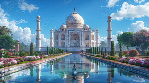 Taj Mahal illustration vectorial photo