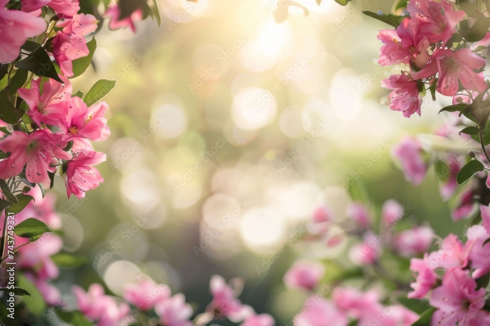 Pink Flowers Blooming in Sunlight