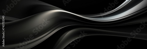 Abstract black and white background featuring graceful curves flowing seamlessly across the canvas