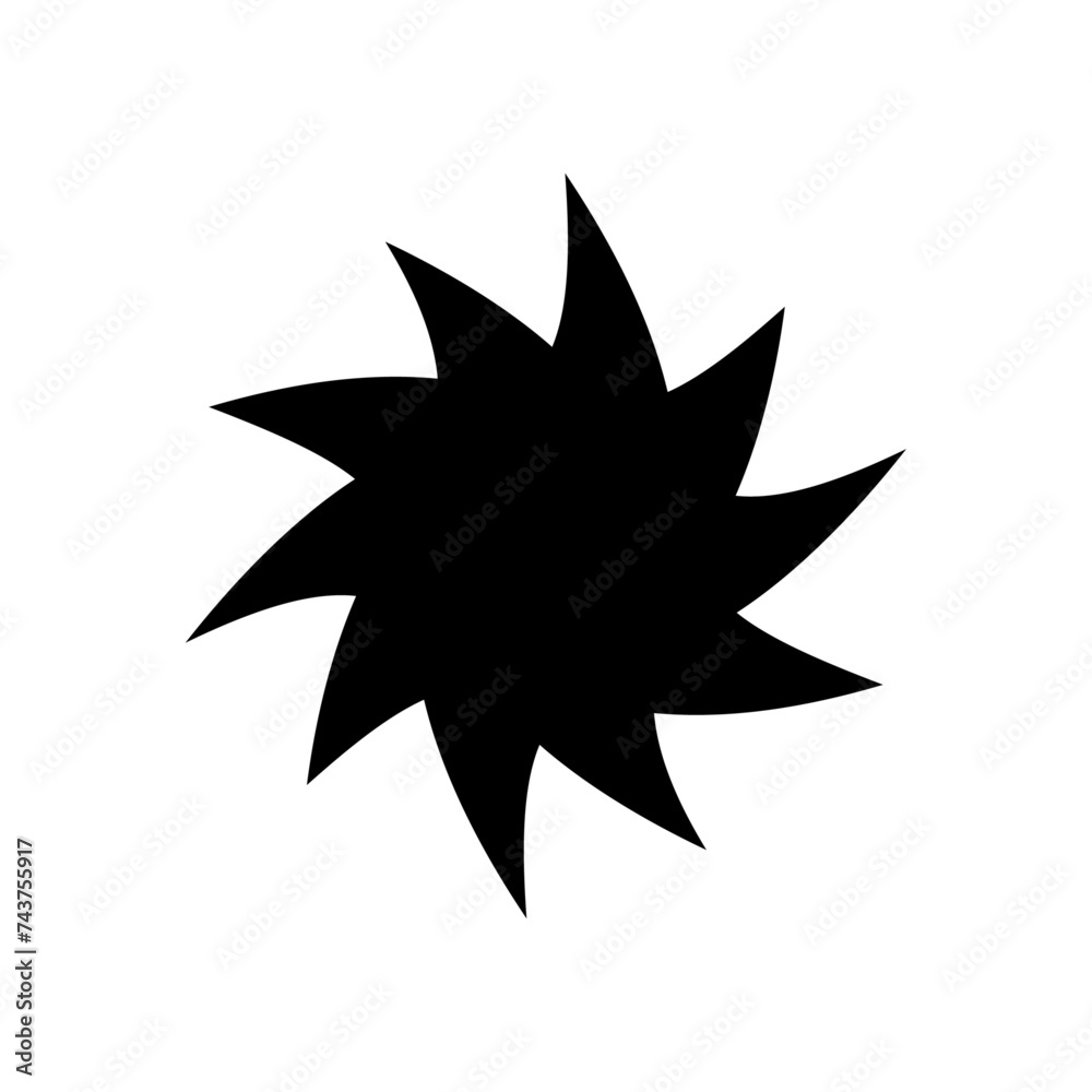 Vector Transparent Abstract Star Shape Object 