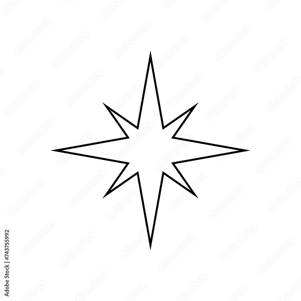 Vector Transparent Abstract Star Shape Object Vector Transparent Abstract Star Shape Object