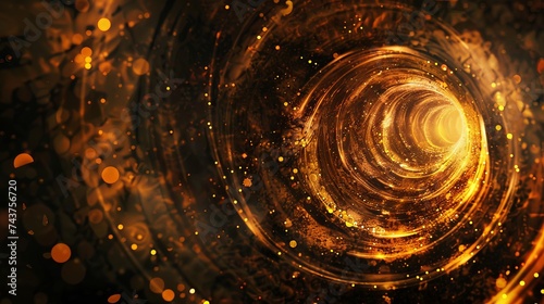 Abstract golden ring background image