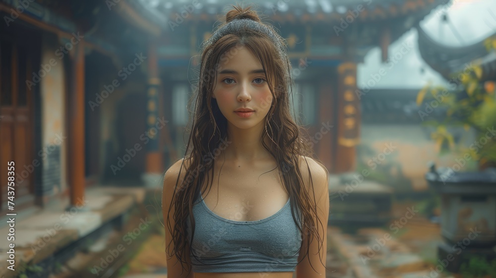 a Japanese woman, famous Japanese model