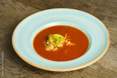 Hungarian fish soup with catfish