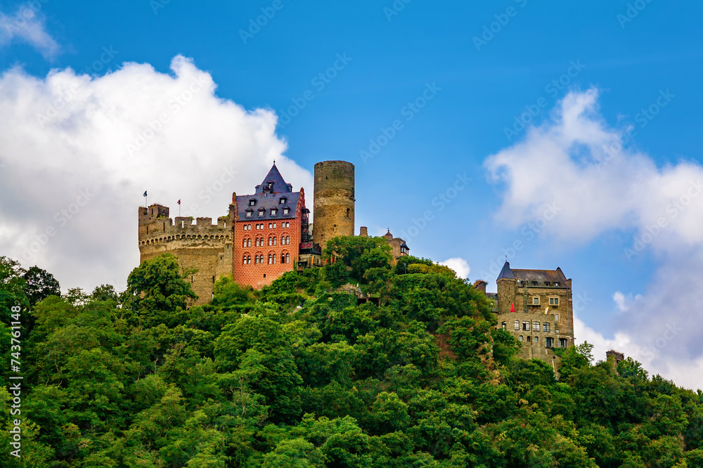 Castle Schonburg, Oberwesel, Rhine-Palatinate, Germany, Europe.