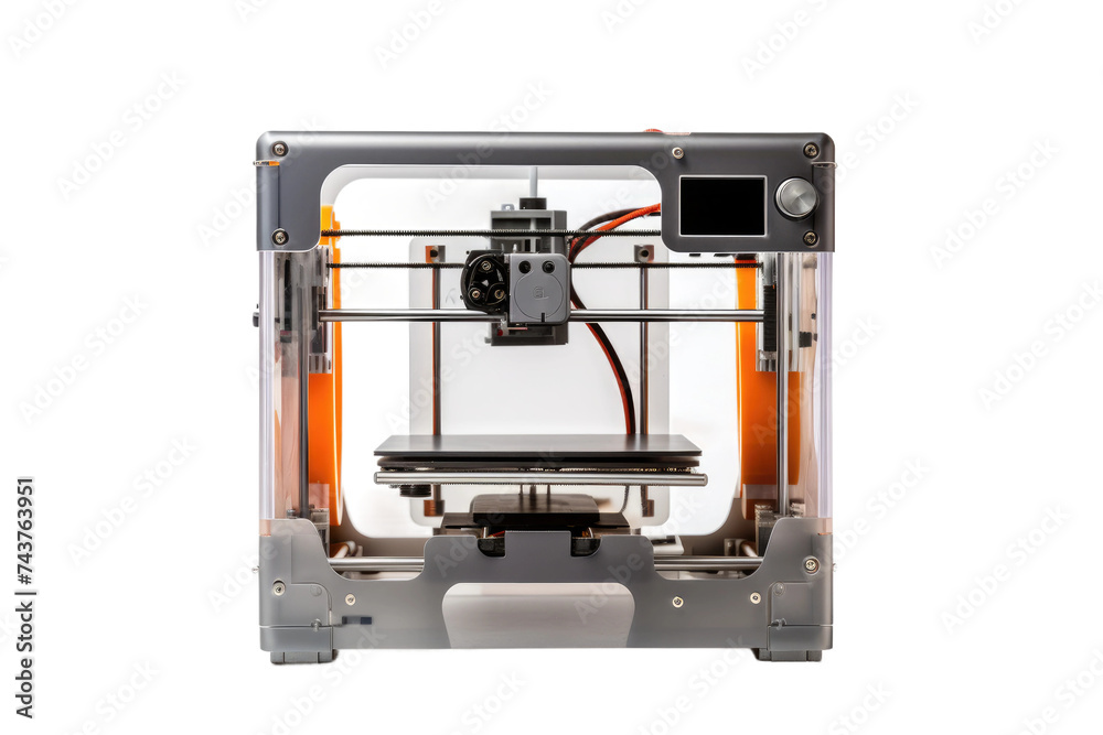 Advanced 3D Printer Isolated on Transparent Background