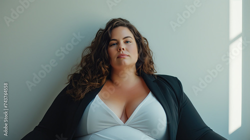 portrait of a plus size woman