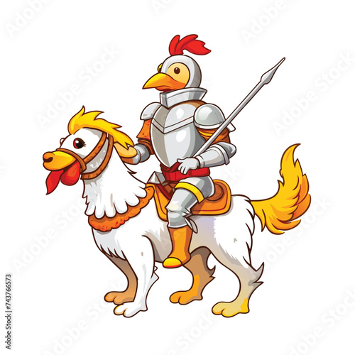 knight chicken vector