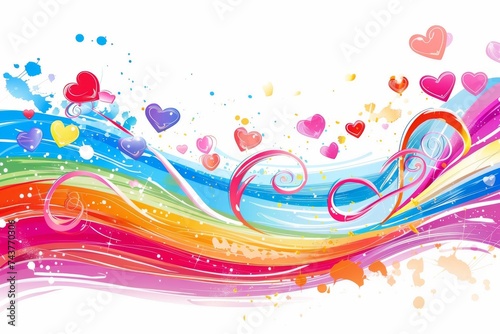LGBTQ Pride peach. Rainbow pride festival colorful graphite diversity Flag. Gradient motley colored amethyst LGBT rights parade festival skillfulness diverse gender illustration