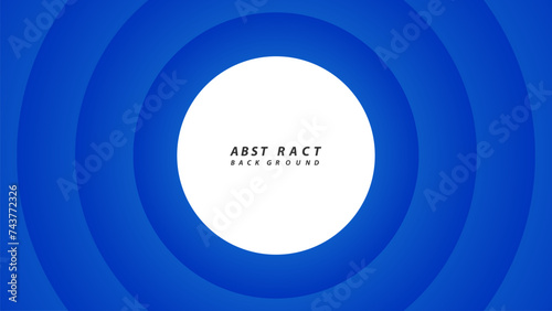 Abstract circle round blue background