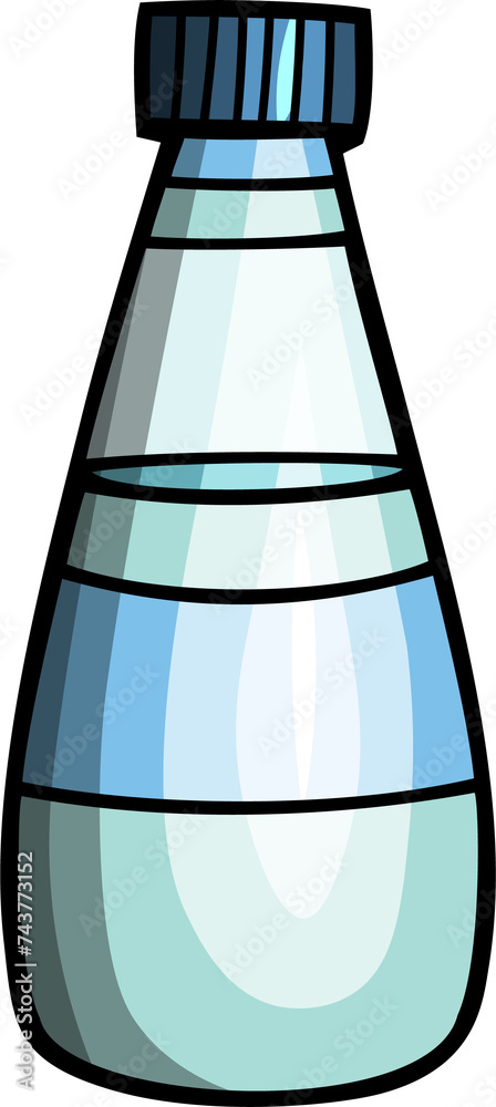 Water bottle cartoon funny illustration
